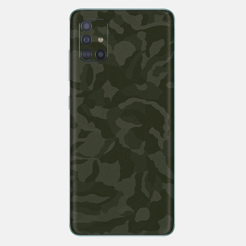 Green Camo Glass Back