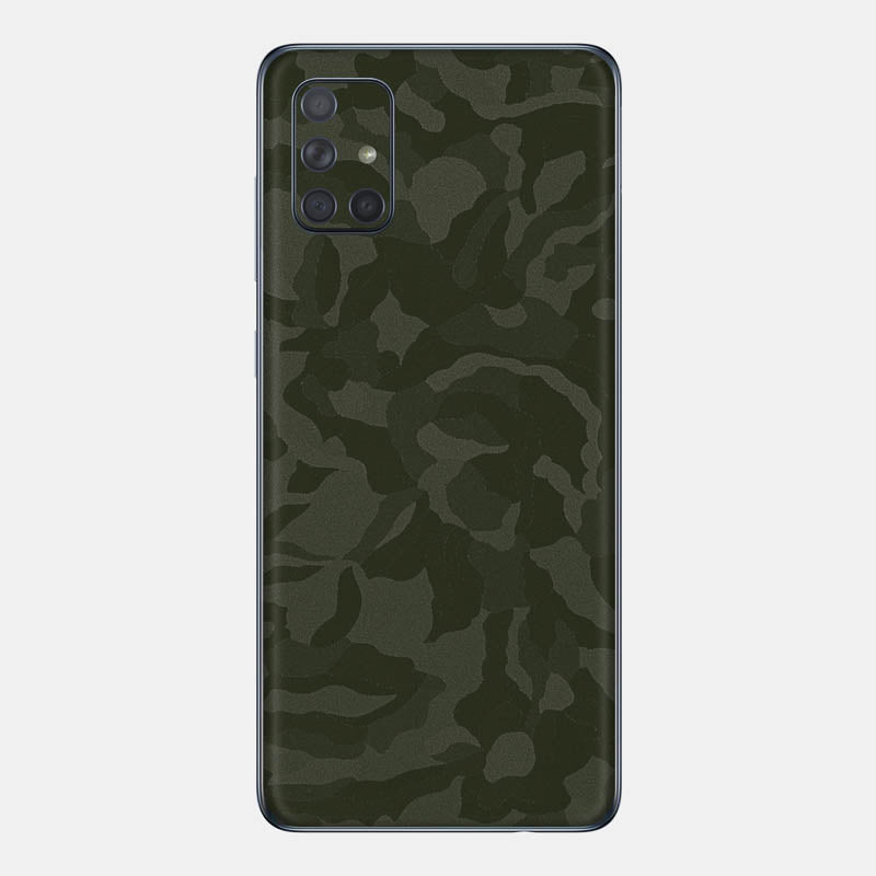 Green Camo Glass Back