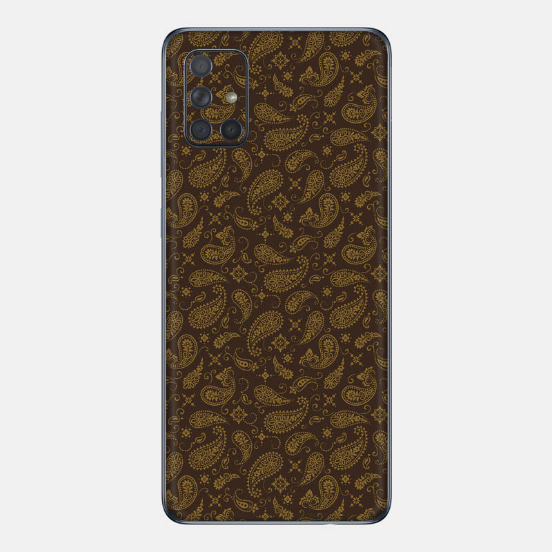 Brown Paisley Glass Back