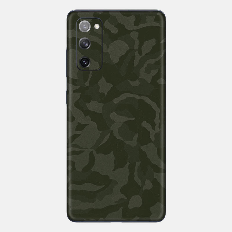 Green Camo Glass Back