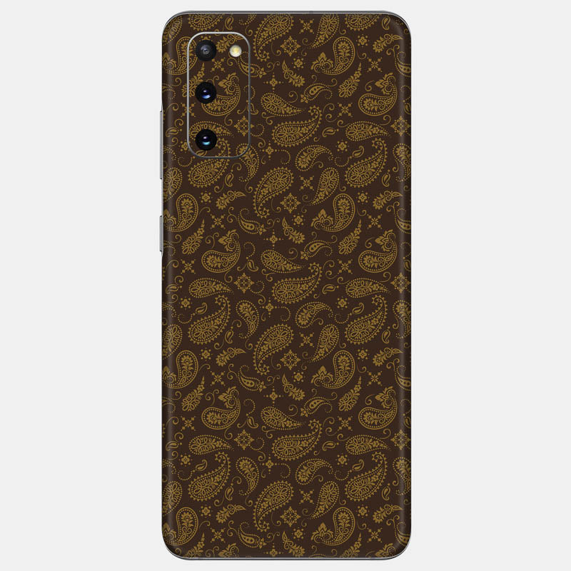 Brown Paisley Glass Back