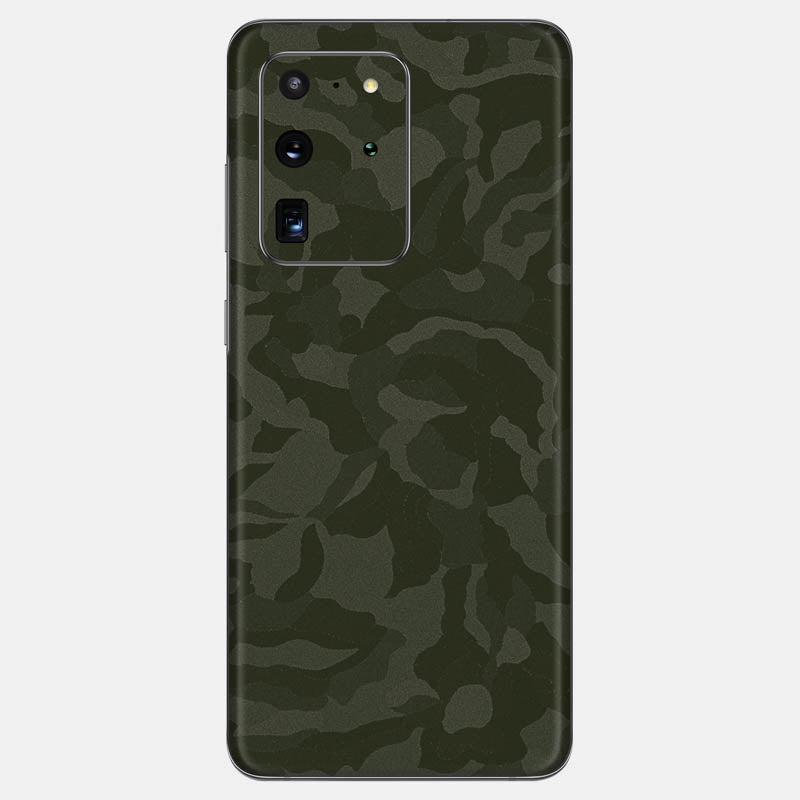 Green Camo Glass Back