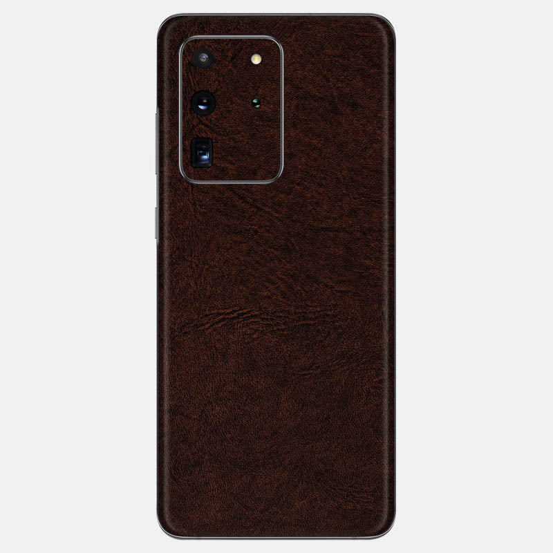 Brown Leather Glass Back
