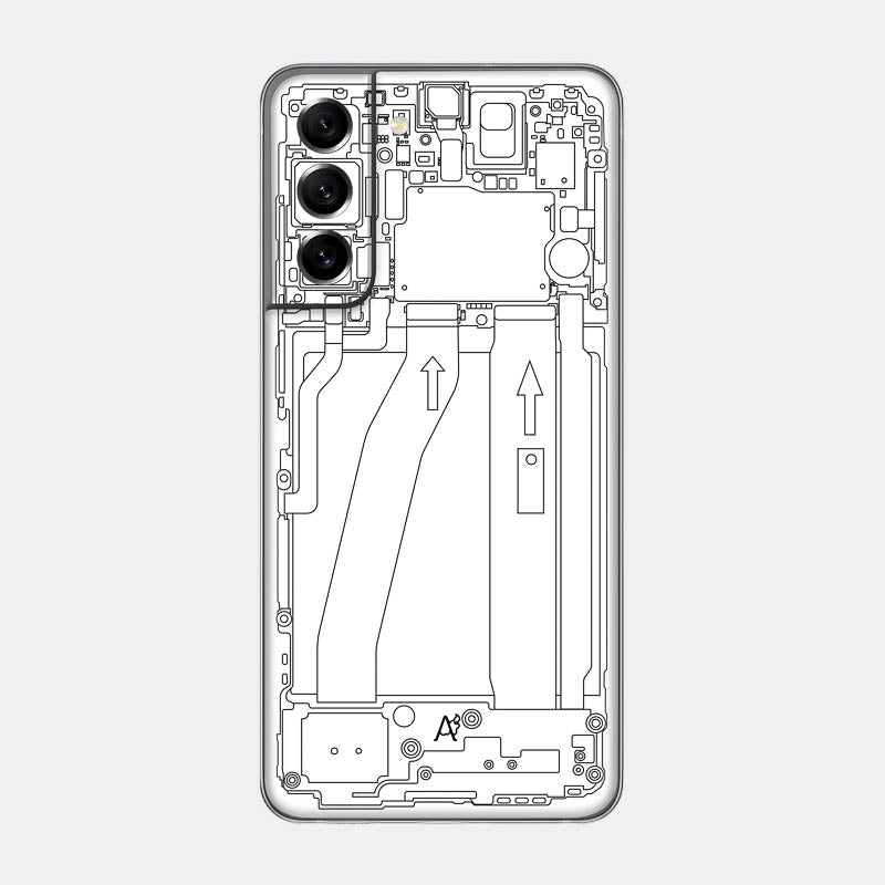 Teardown White Glass Back