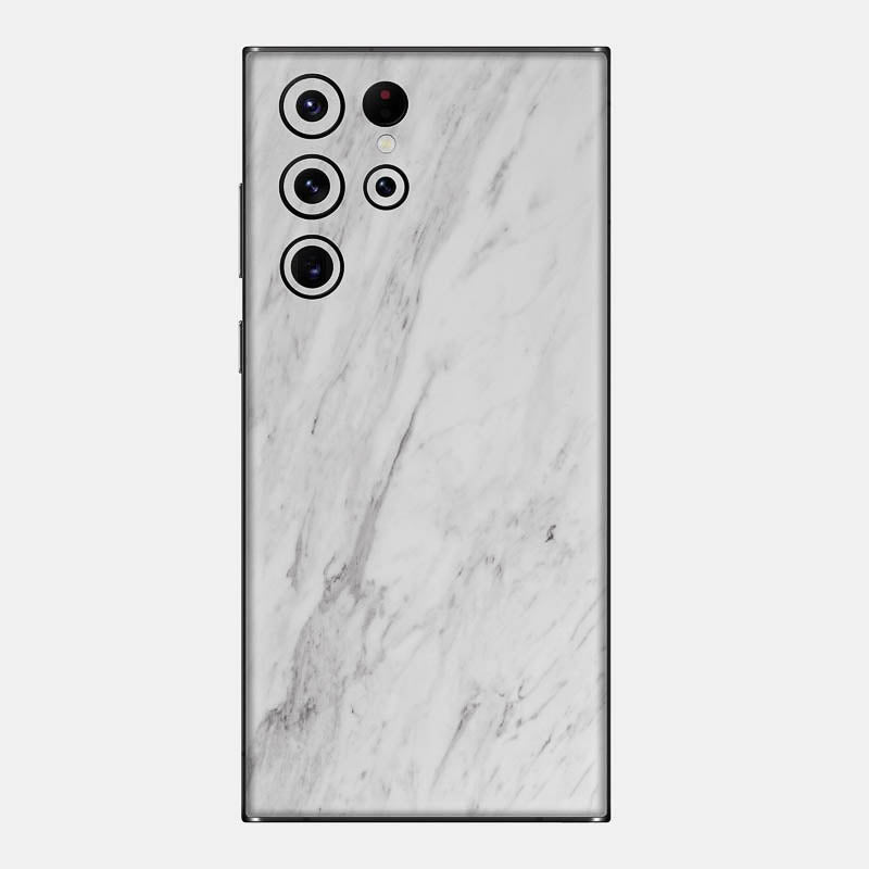 White Marble Glass Back