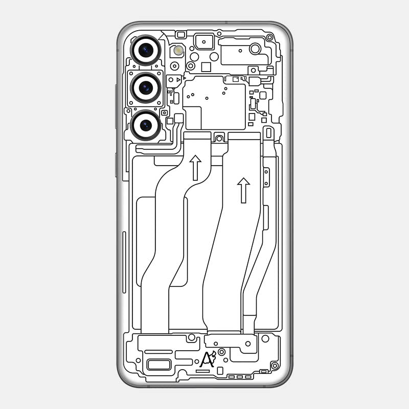 Teardown White Glass Back