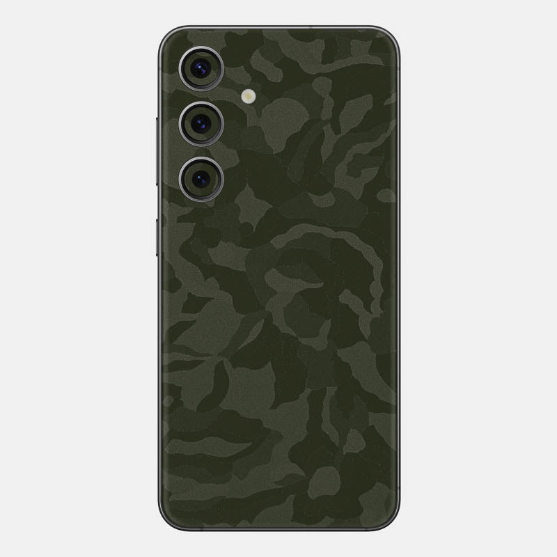 Green Camo Glass Back