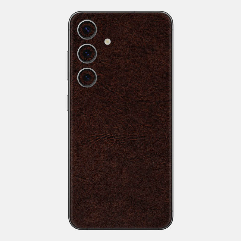 Brown Leather Glass Back