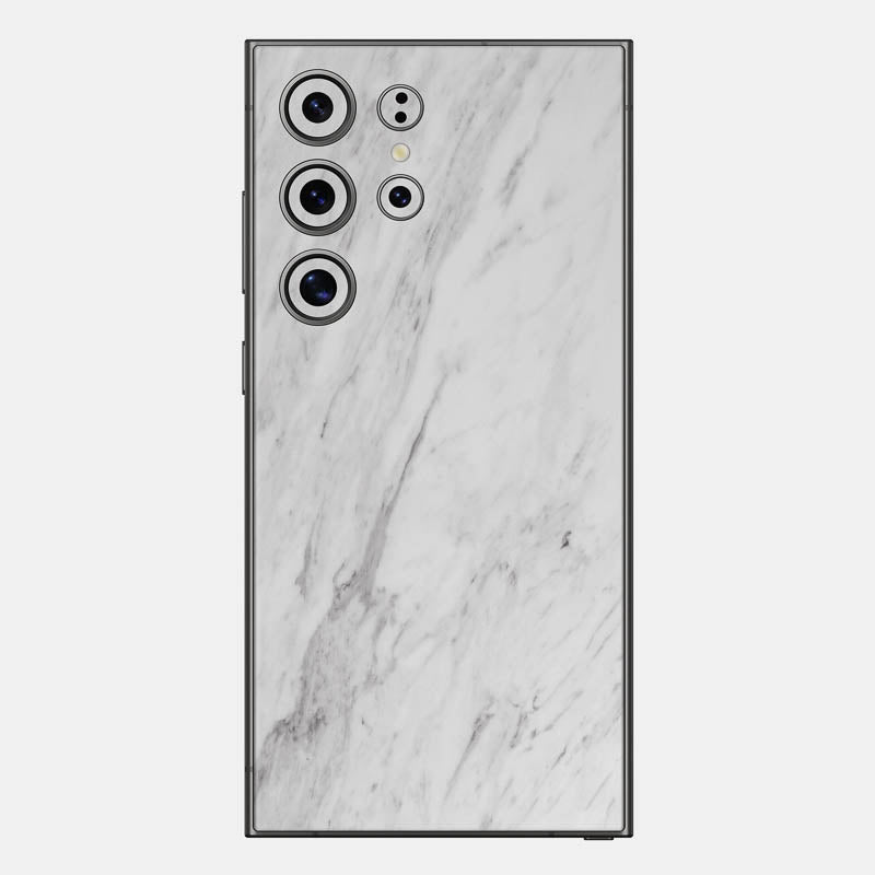 White Marble Glass Back