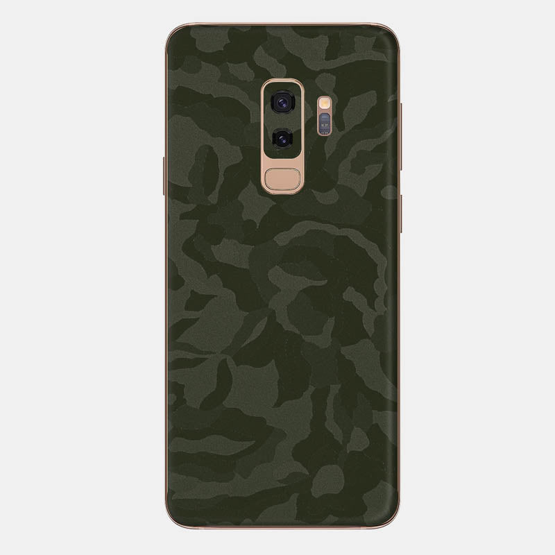 Green Camo Glass Back
