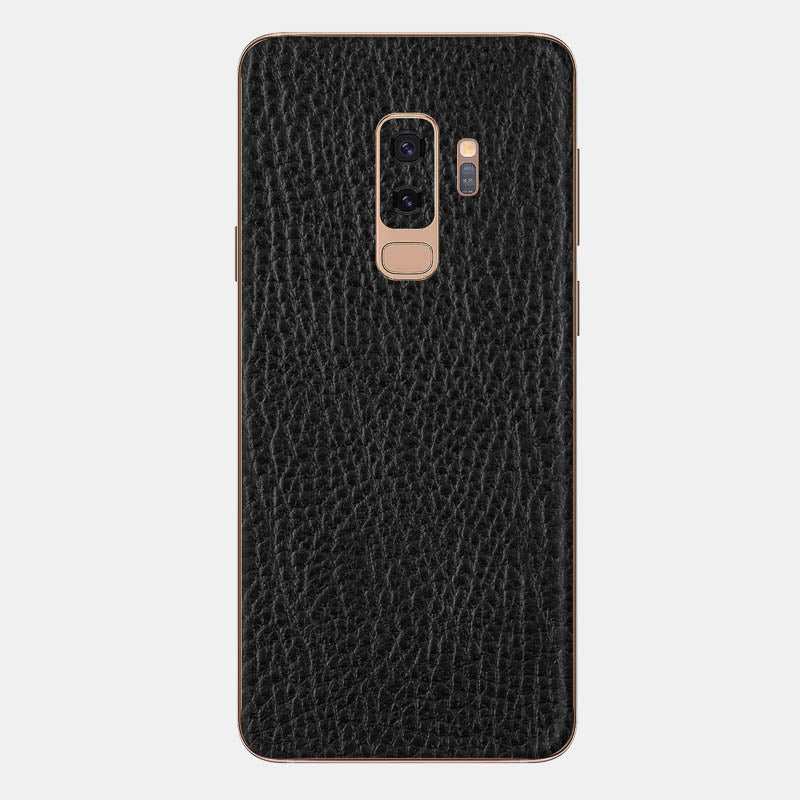 Black Leather Glass Back