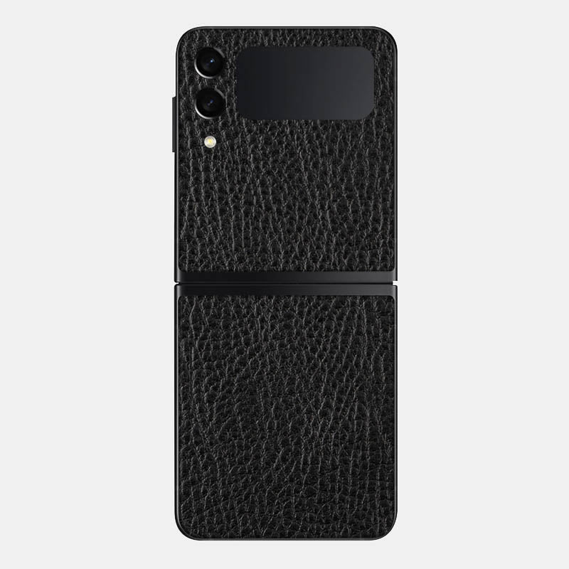 Black Leather Glass Back