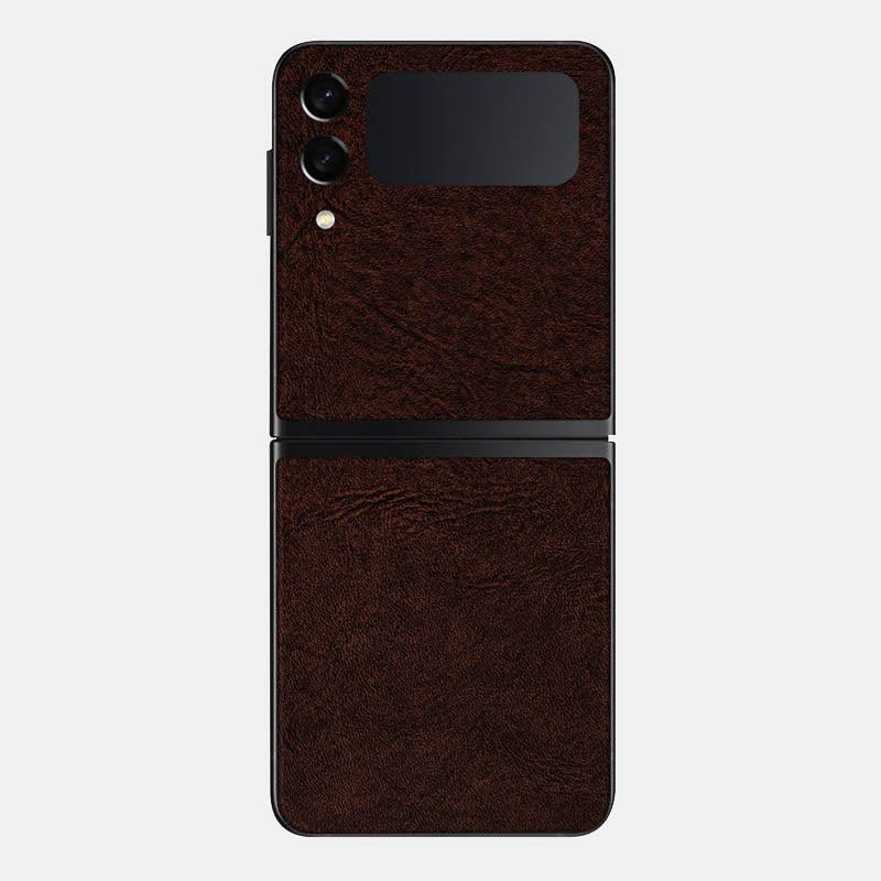 Brown Leather Glass Back