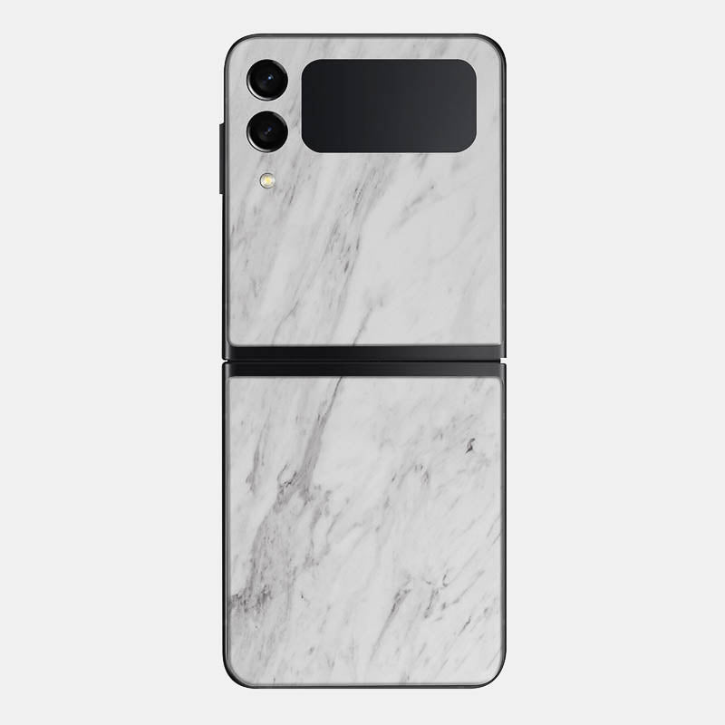 White Marble Glass Back