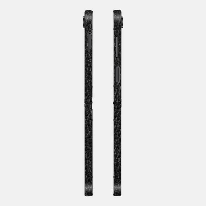 Black Leather Glass Back