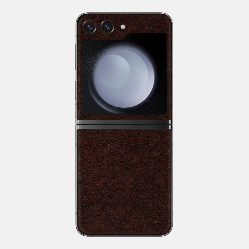 Brown Leather Glass Back