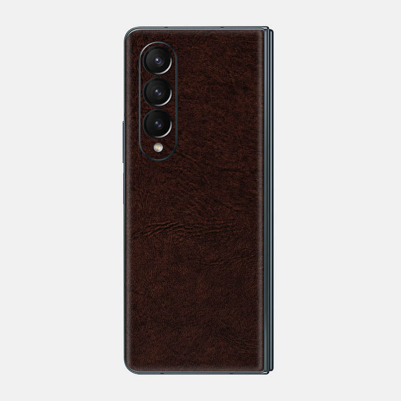 Brown Leather Glass Back