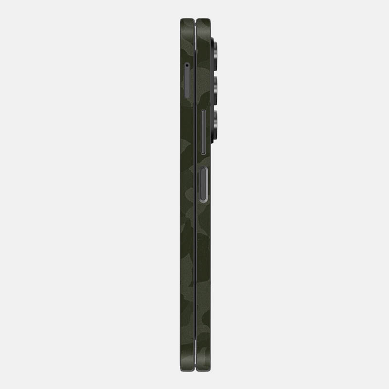 Green Camo Glass Back