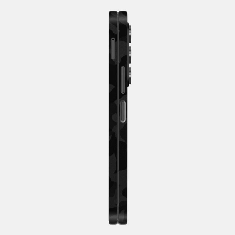 Black Camo Glass Back