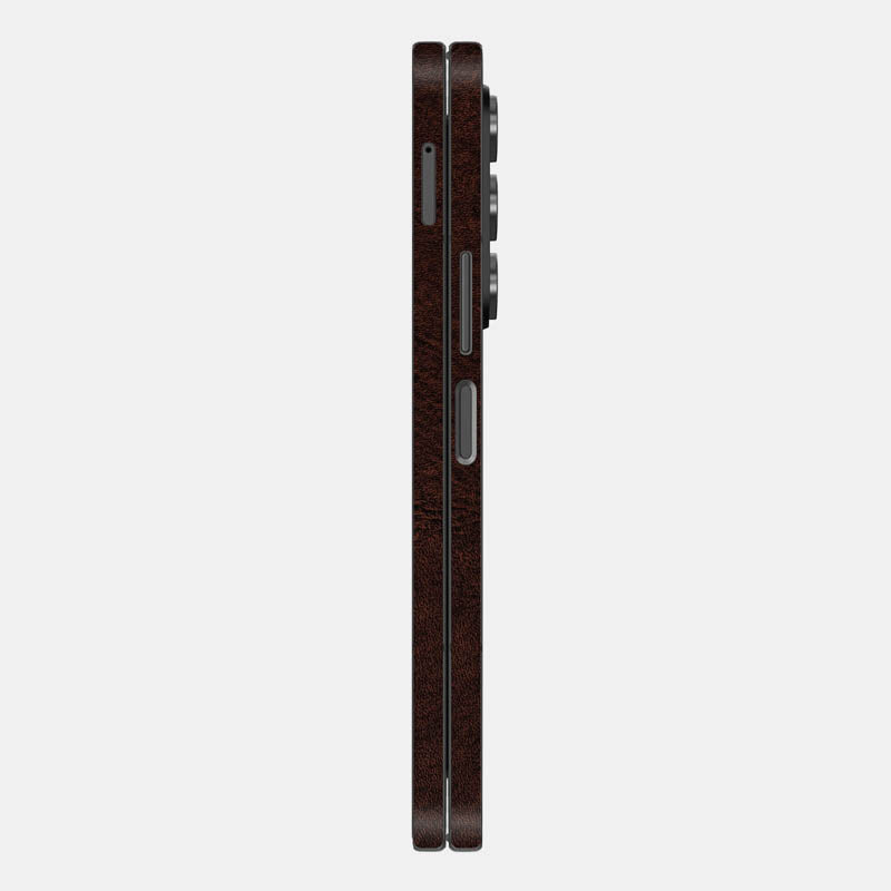 Brown Leather Glass Back