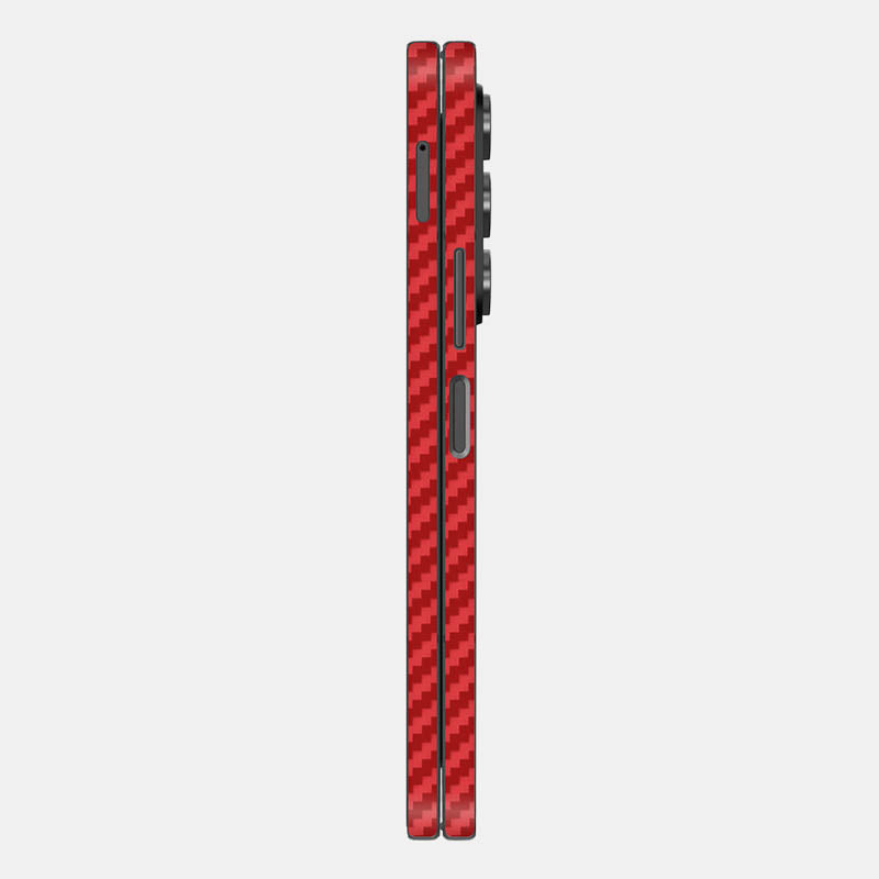 Carbon Fibre Red Glass Back