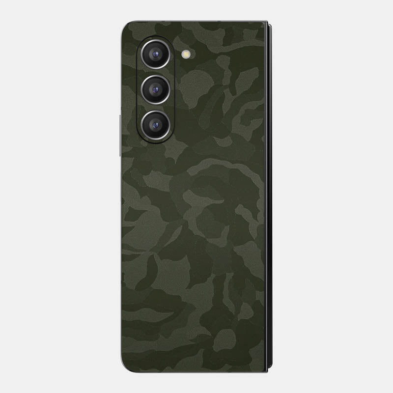 Green Camo Glass Back