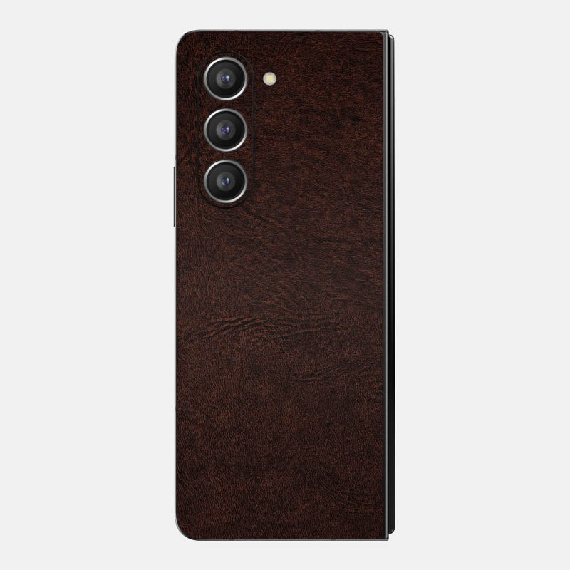 Brown Leather Glass Back