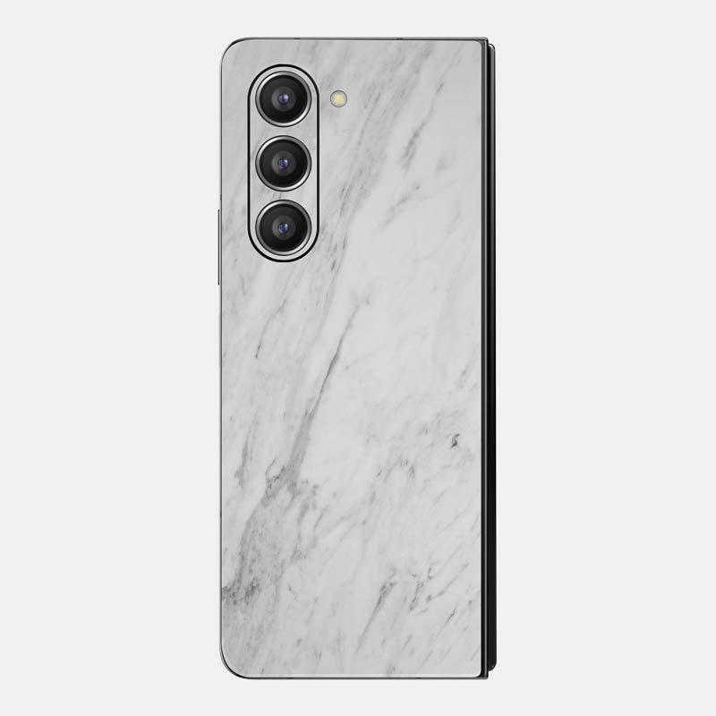 White Marble Glass Back