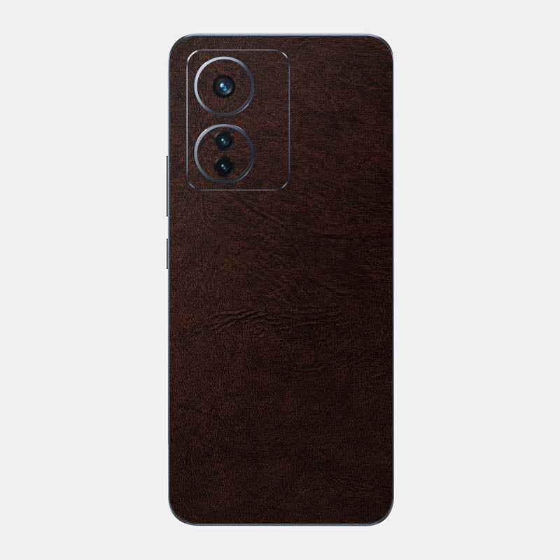 Brown Leather Glass Back