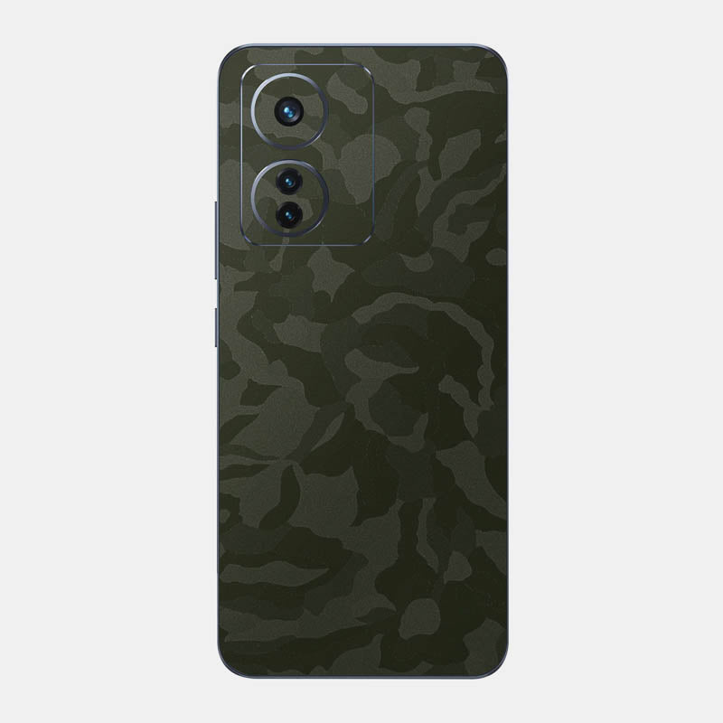 Green Camo Glass Back