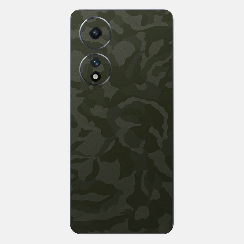 Green Camo Glass Back