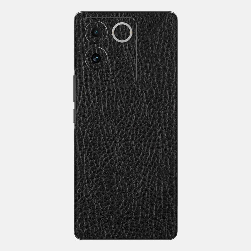 Black Leather Glass Back