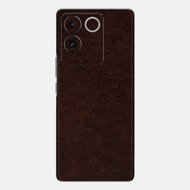 Brown Leather Glass Back