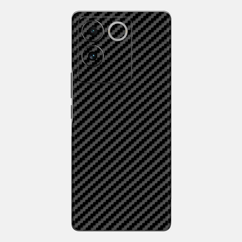 Carbon Fibre Black Glass Back