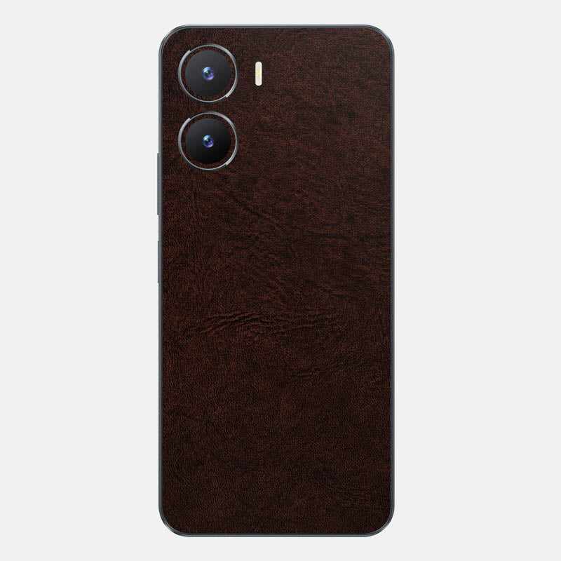 Brown Leather Glass Back
