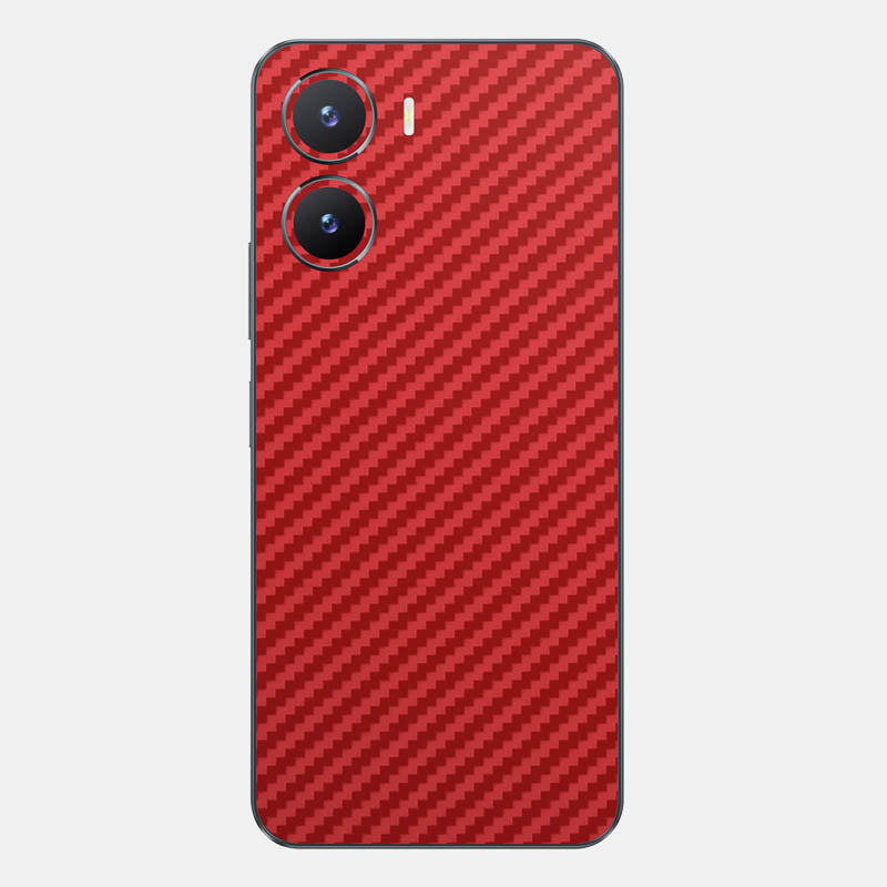 Carbon Fibre Red Glass Back