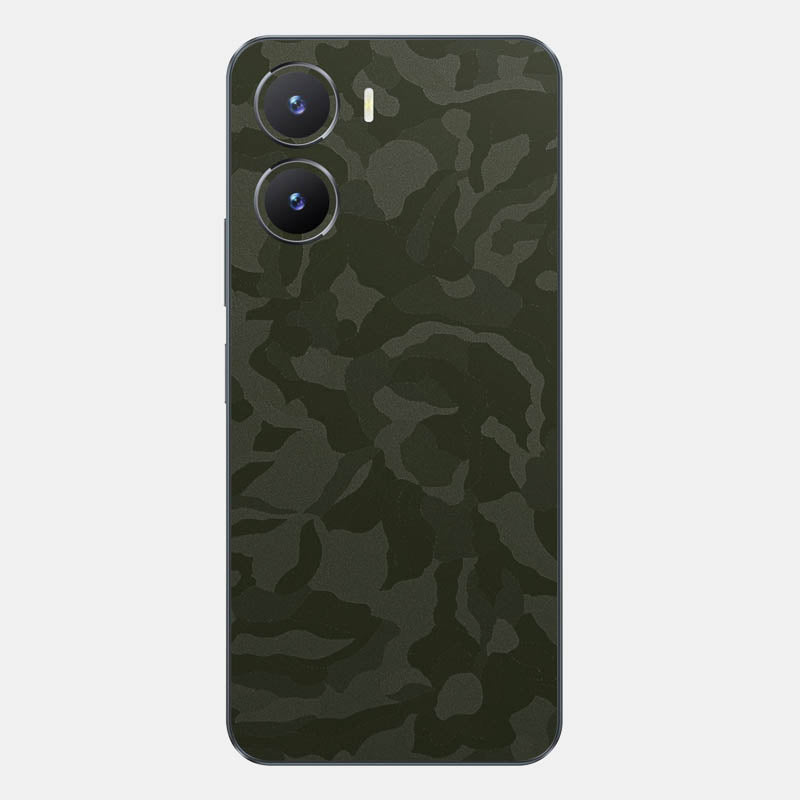 Green Camo Glass Back