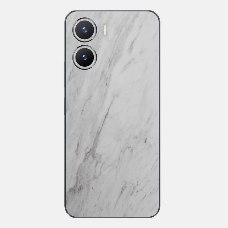 White Marble Glass Back