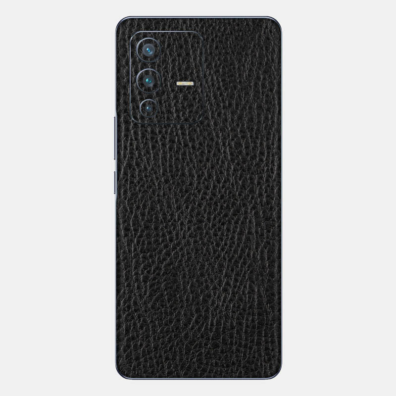 Black Leather Glass Back