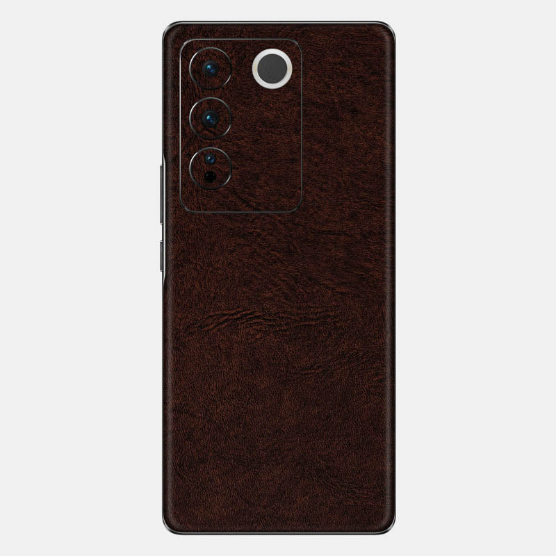 Brown Leather Glass Back