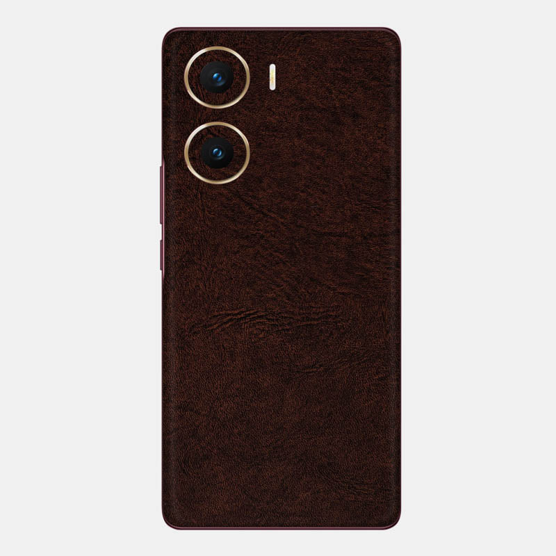 Brown Leather Glass Back