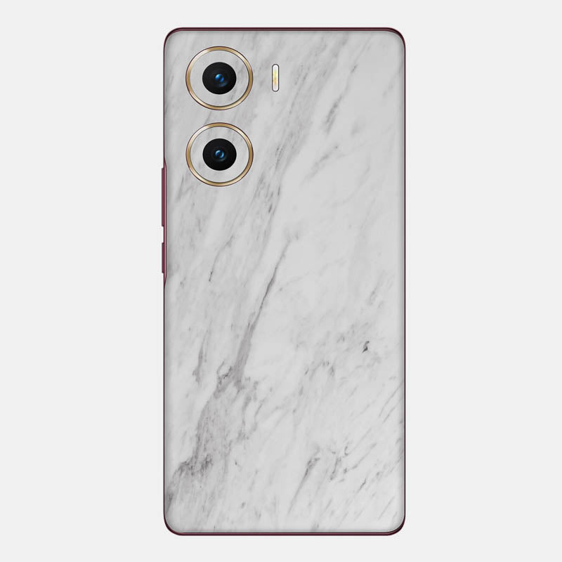 White Marble Glass Back