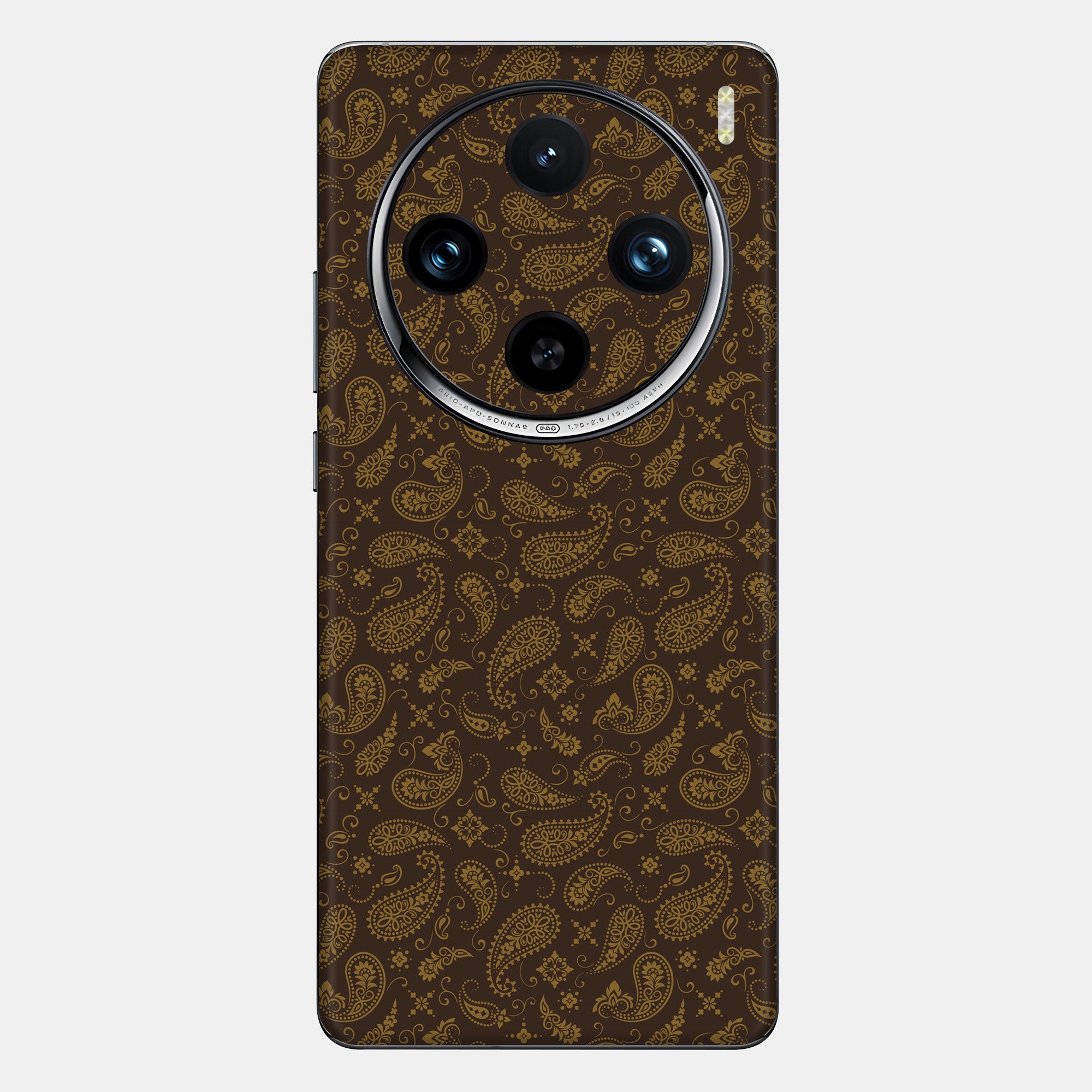 Brown Paisley Glass Back