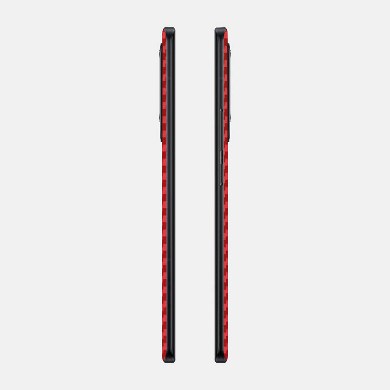 Carbon Fibre Red Glass Back