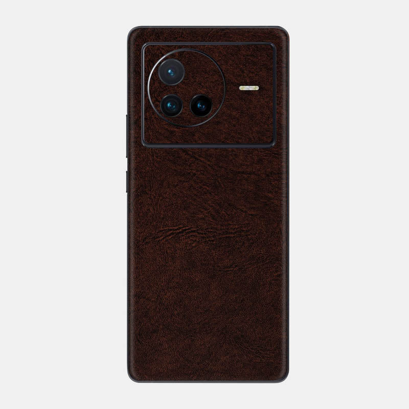 Brown Leather Glass Back