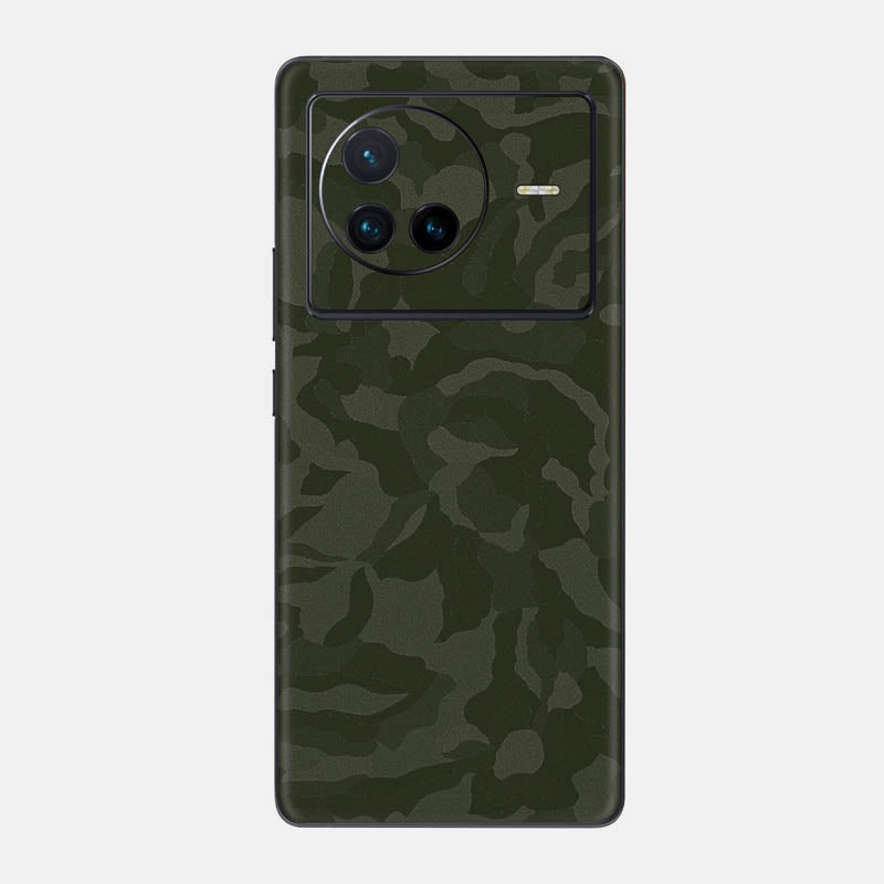 Green Camo Glass Back