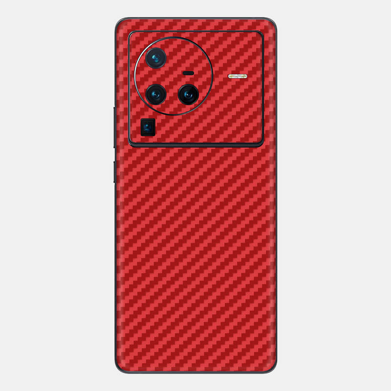 Carbon Fibre red Glass Back