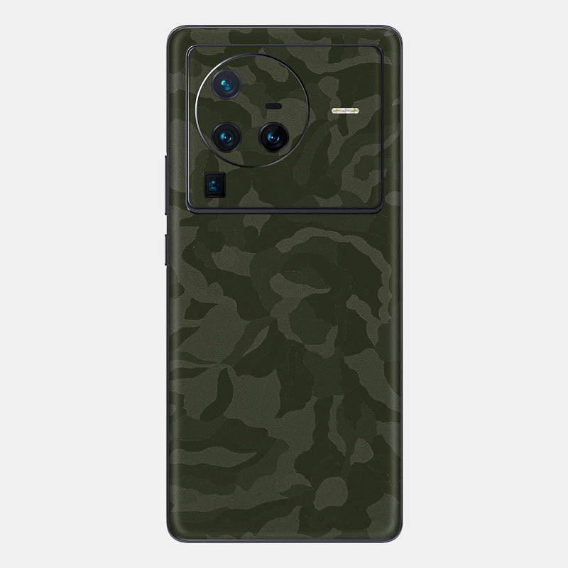 Green Camo Glass Back
