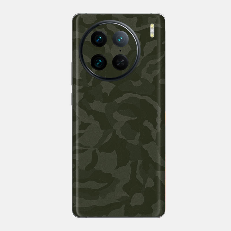 Green Camo Glass Back