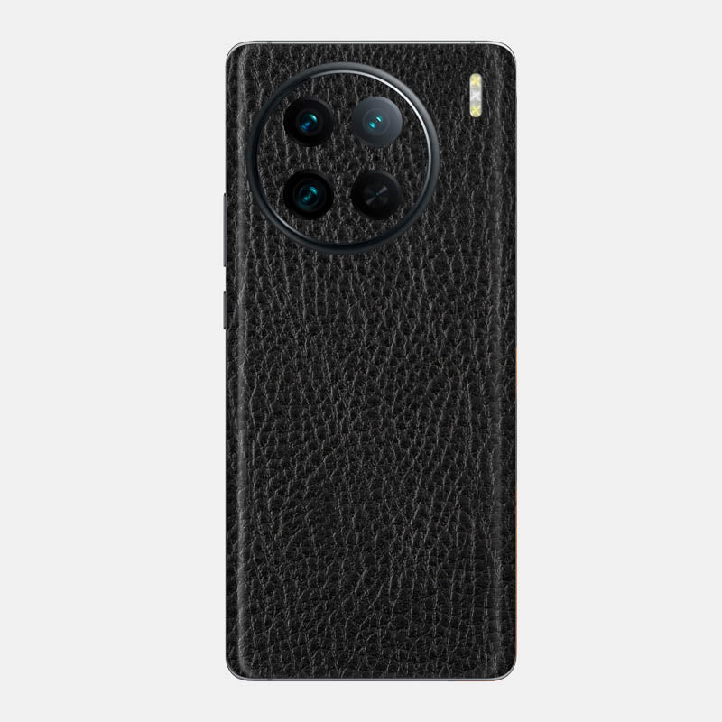 Black Leather Glass Back